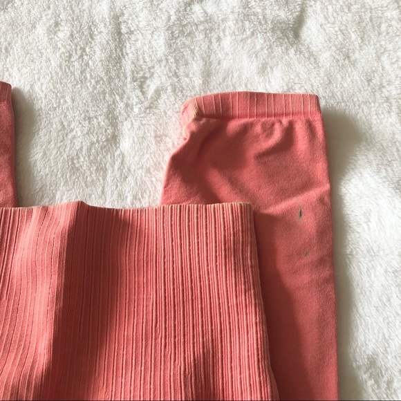 Free People Pink Scoop Neck Good Karma Bra and High Rise Leggings Set - Picture 6 of 9